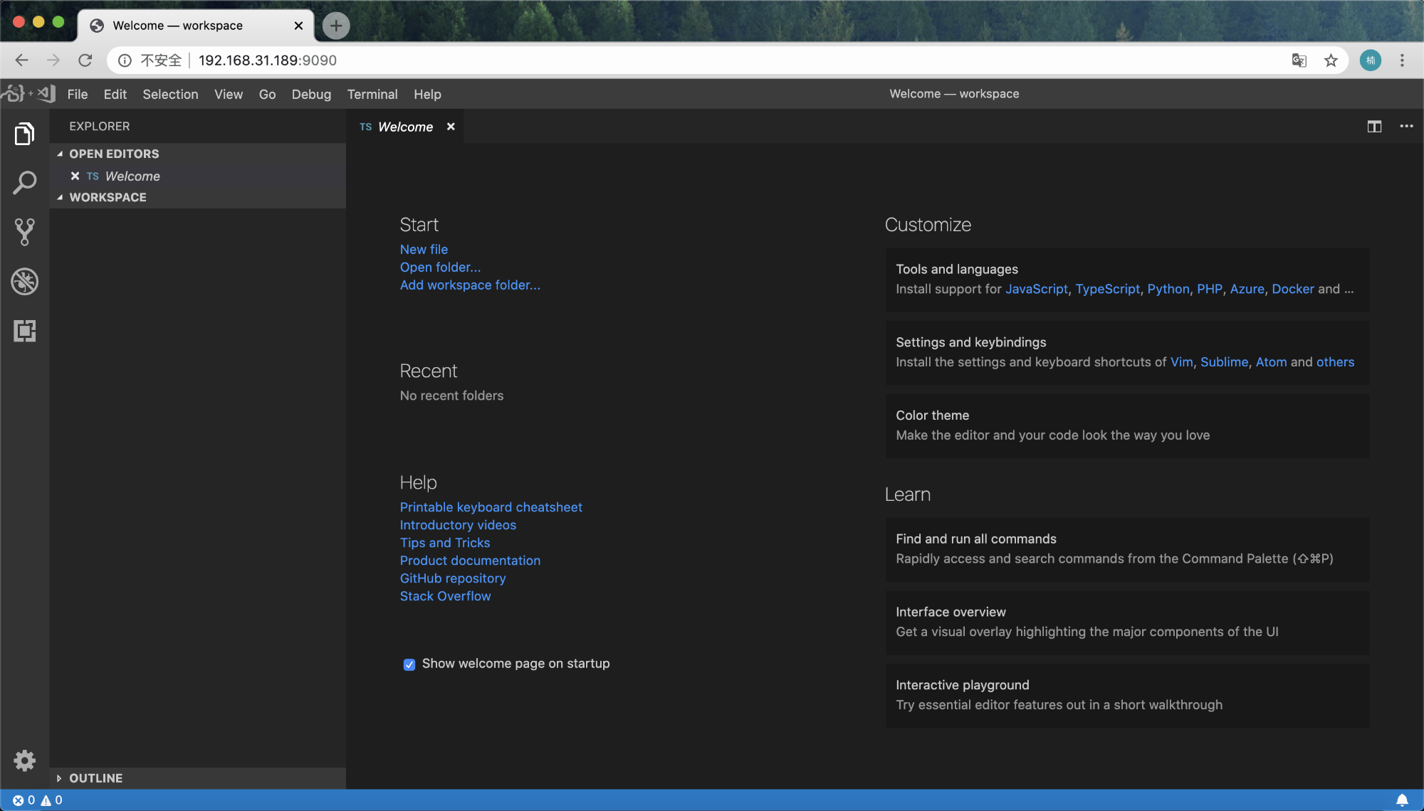 把vscode放在网页上运行，随时随地编写代码