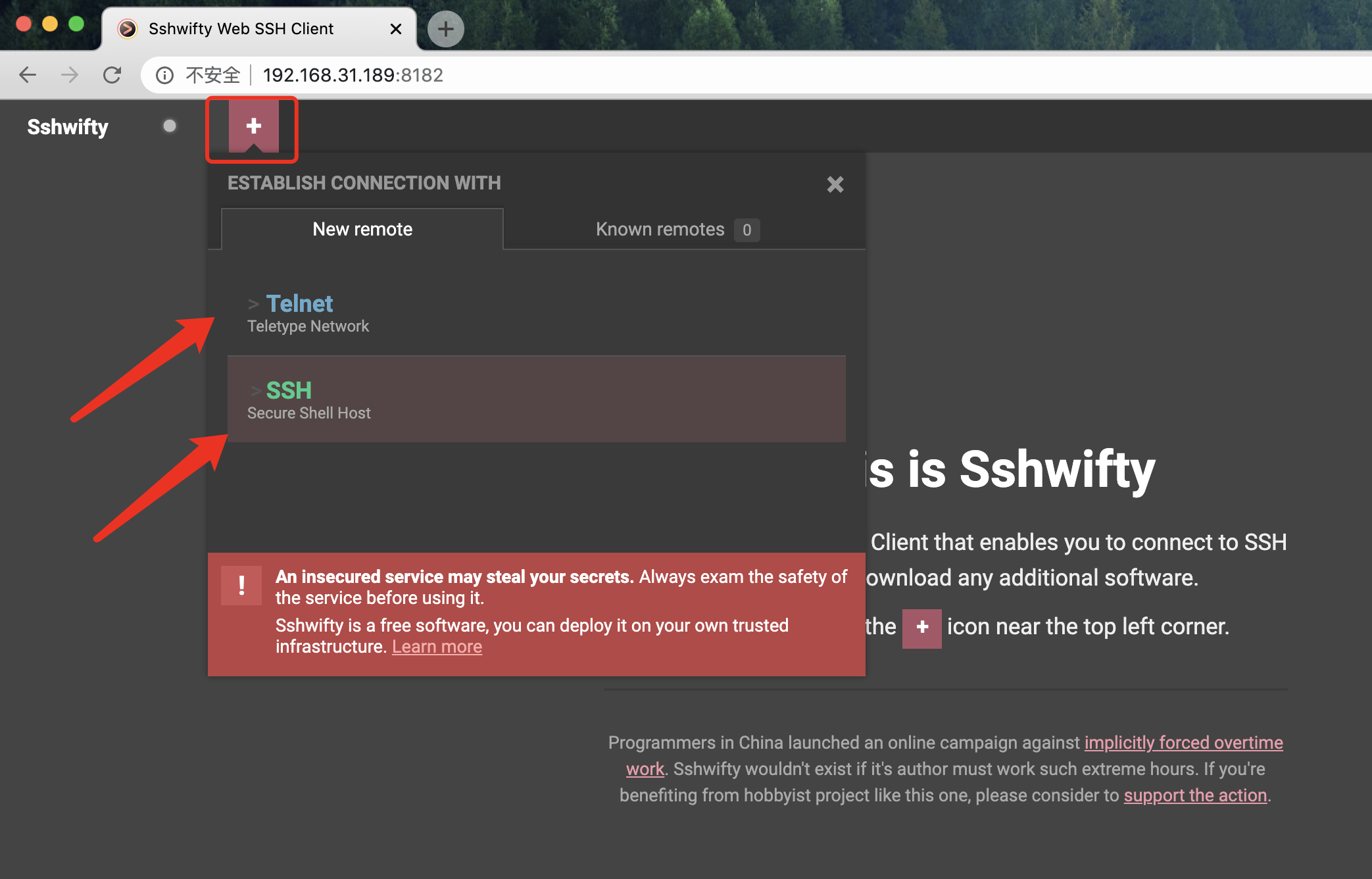 把SSH客户端放在网页上运行