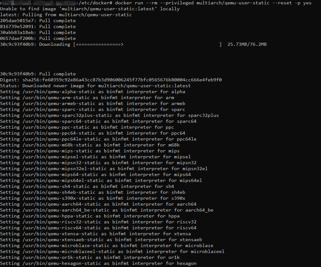 在x86平台上实现运行arm端容器镜像